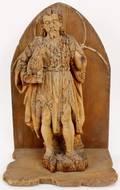 Carved Wood Figure of John the Baptist