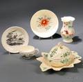 Four Staffordshire Creamcolored Earthenware Items