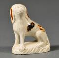 Staffordshire Creamcolored Earthenware Model of a Hound