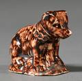 Staffordshire Creamcolored Earthenware Model of a Bear