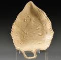 Staffordshire Creamcolored Earthenware Leafshaped Dish