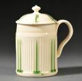 Leeds Creamcolored Earthenware Tankard and Cover