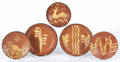 Five contemporary Greg Shooner redware plates