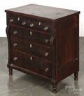 Empire miniature mahogany childs chest of drawers