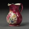 Staffordshire Enameled Saltglazed Stoneware Cream Jug