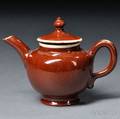 Staffordshire Redware Miniature Teapot and Cover