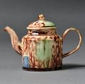 Staffordshire Creamcolored Earthenware Teapot and Cover
