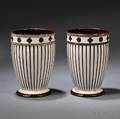 Pair of Wedgwood Slipdecorated White Terracotta Stoneware Vases