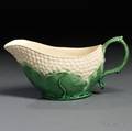 Staffordshire Creamcolored Earthenware Cauliflower Sauceboat