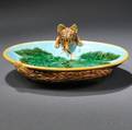 George Jones Majolica Fox Tray