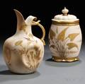 Two Ott  Brewer Belleek Porcelain Items