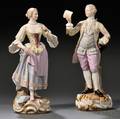 Pair of Meissen Porcelain Figures