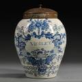 Dutch Delft Blue and White Tobacco Jar