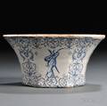 Dutch Delft Blue and White Bough Pot