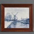 Rozenburg Blue and White Porcelain Plaque