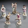 Five Meissen Porcelain Figures
