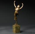Georges Omerth French fl 18951925 Bronze and Ivory Figure of a Female Jester