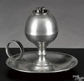 Two New York pewter fluid lamps ca 1850