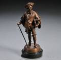 After JeanJules Salmson French 18231902 Bronze Figure of Peter Paul Rubens