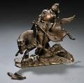 Bronze Figure of a Knight on Horseback