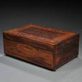 Regencystyle Marquetry and Rosewood Veneer Storage Box