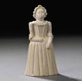 Staffordshire Saltglazed Stoneware Figure of a Maiden