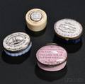 Four Enameled Boxes with Mottos