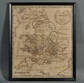 Framed Needlework Map of England and Wales