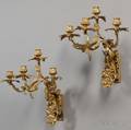 Pair of Giltbronze Fourlight Wall Sconces