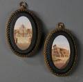 Pair of Framed Cesare Roccheggiani Micromosaic Plaques