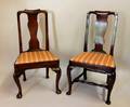 Two 19th C English Walnut Side Chairs