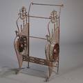 Patinated Metal Towel Rack