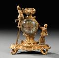Vienna Geminlaid Gilded Silver Boudoir Clock
