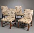 Matched Set of Four Georgianstyle Upholstered Dining Chairs