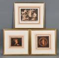 Continental School 19th20th Century Seven Neoclassical Etchings After Greek Redfigure Designs