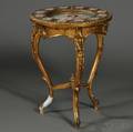 Handpainted Vienna Porcelainmounted Rococostyle Giltwood Table