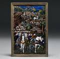 Limoges Enamel on Copper Plaque Depicting the Procession of the Magi