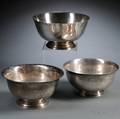 Three Sterling Silver Revere Bowls