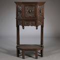 Jacobeanstyle Oak Credence Cabinet