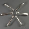 Six English Sterling Silver Sugar Tongs