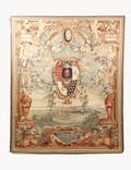 Aubusson Style Wall Tapestry wLandscape  Crest