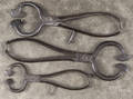 Three wrought iron sugar nippers