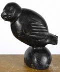 Inuit carved soapstone bird 20th c