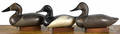 Two R Madison Mitchell carved and painted canvasback hen decoys