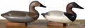 Attributed to Charles Barnard pair of carved and painted canvasback duck decoys mid 20th c