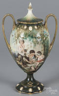 R S Prussia porcelain melon boys urn
