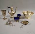 Nine Assorted Silver and Silverplated Items