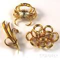 Three Gold Brooches