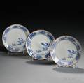 Three Blue and White Arita Dishes