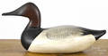 Upper Chesapeake Bay carved and painted canvasback duck decoy mid 20th c